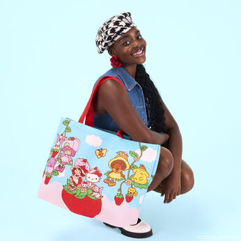 Sanrio Hello Kitty & Friends x Strawberry Shortcake Canvas Tote Bag LFlifestyle1 Sanrio Hello Kitty & Friends x Strawberry Shortcake Canvas Tote Bag, Image 2